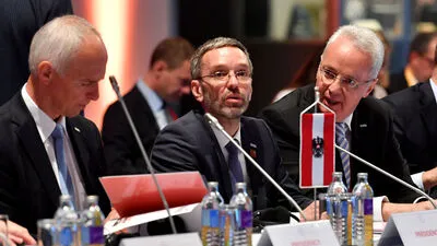 Die Innenminister beim Treffen in Innsbruck