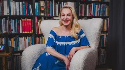 Silvia Schneider im Podcast-Studio der Kleinen Zeitung. 