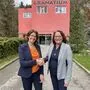 Gerlinde Krawanja-Ortner (links) tauscht den Geopark gegen das Granatium ein. Die bisherige Geschäftsführerin Bettina Golob steht ihr zur Seite