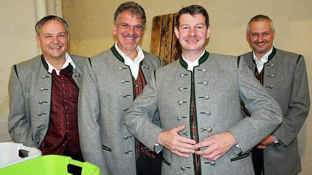 Der Kalwanger Viergesang feiert ein Jubiläum: Norbert Fahrsbacher, Wolfgang Doppelreiter, Karl Tiffner und Martin Hautz (v. l.)