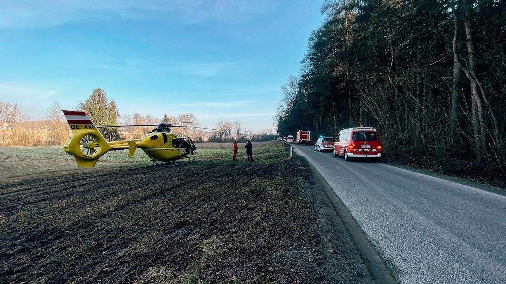 Das 62-jährige Unfallopfer wurde mit dem Hubschrauber nach Graz transportiert