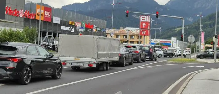 Einer der Staupunkte: die Kreuzung beim ELI