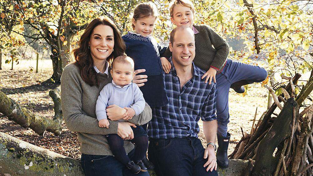 William und Kate mit ihren Kindern auf einem Foto aus dem Jahr 2018