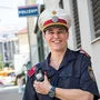 Heike Fortmüller von der PI St. Ruprechter Straße in Klagenfurt hatte am Donnerstag ihren ersten Dienst mit der Bodycam