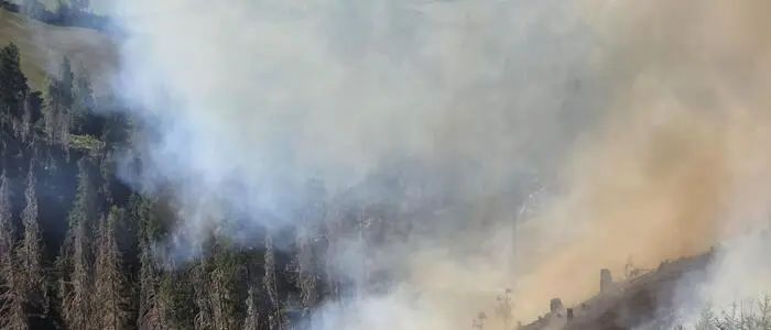 Kurz nachdem beim Waldbrand im Osttiroler Virgen (Foto) Brand aus gegeben werden konnte, brach ein Waldbrand in Oberlienz aus