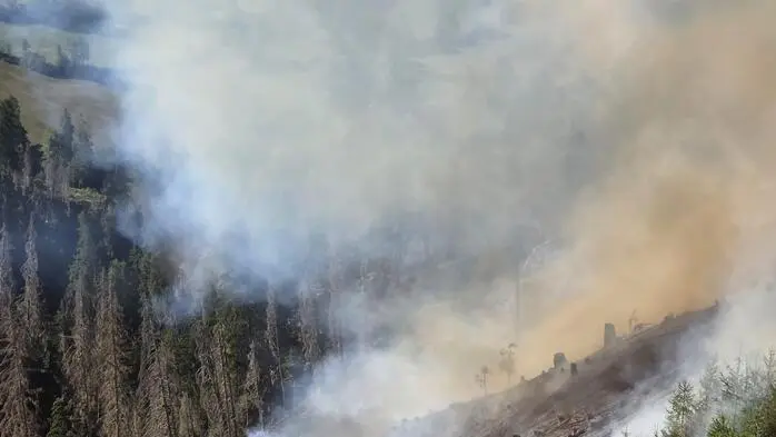 Kurz nachdem beim Waldbrand im Osttiroler Virgen (Foto) Brand aus gegeben werden konnte, brach ein Waldbrand in Oberlienz aus