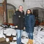 Andreas und Korina Steiner im Innenhof des Bürgerhauses, das neue Heimat ihres Lokals "Lounge" wird