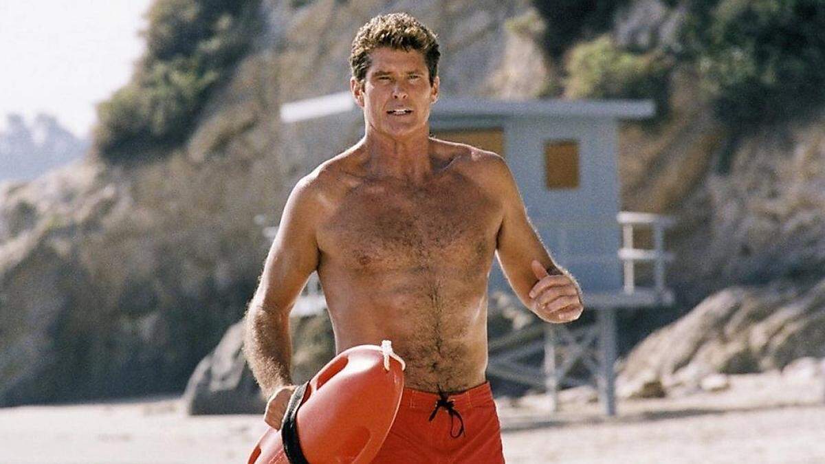 David Hasselhoff in seiner Paraderolle als Mitch Buchannon in &quot;Baywatch&quot; 