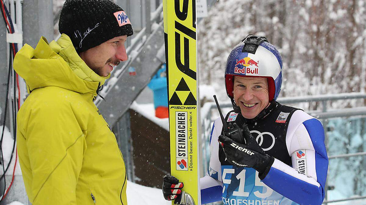 Martin Koch und Andi Goldberger springen in Villach