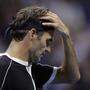 Roger Federer ist die Enttäuschung anzusehen