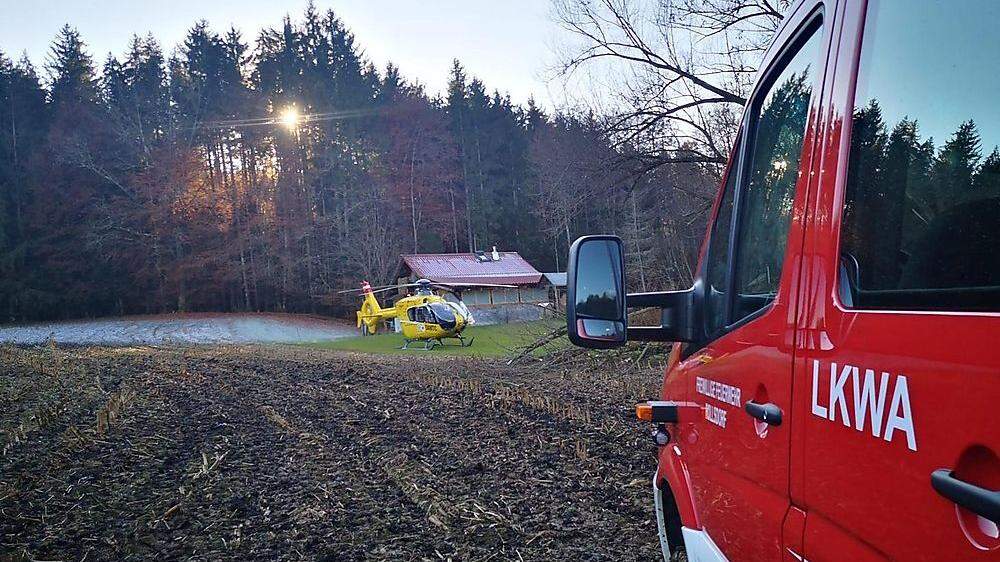 Der Verletzte wurde mit dem Hubschrauber nach Graz geflogen