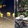 In St. Stefan/Rosental schwemmte es Kürbisse auf die Straße, in St. Johann bereitet man sich auf weitere Regenfälle vor