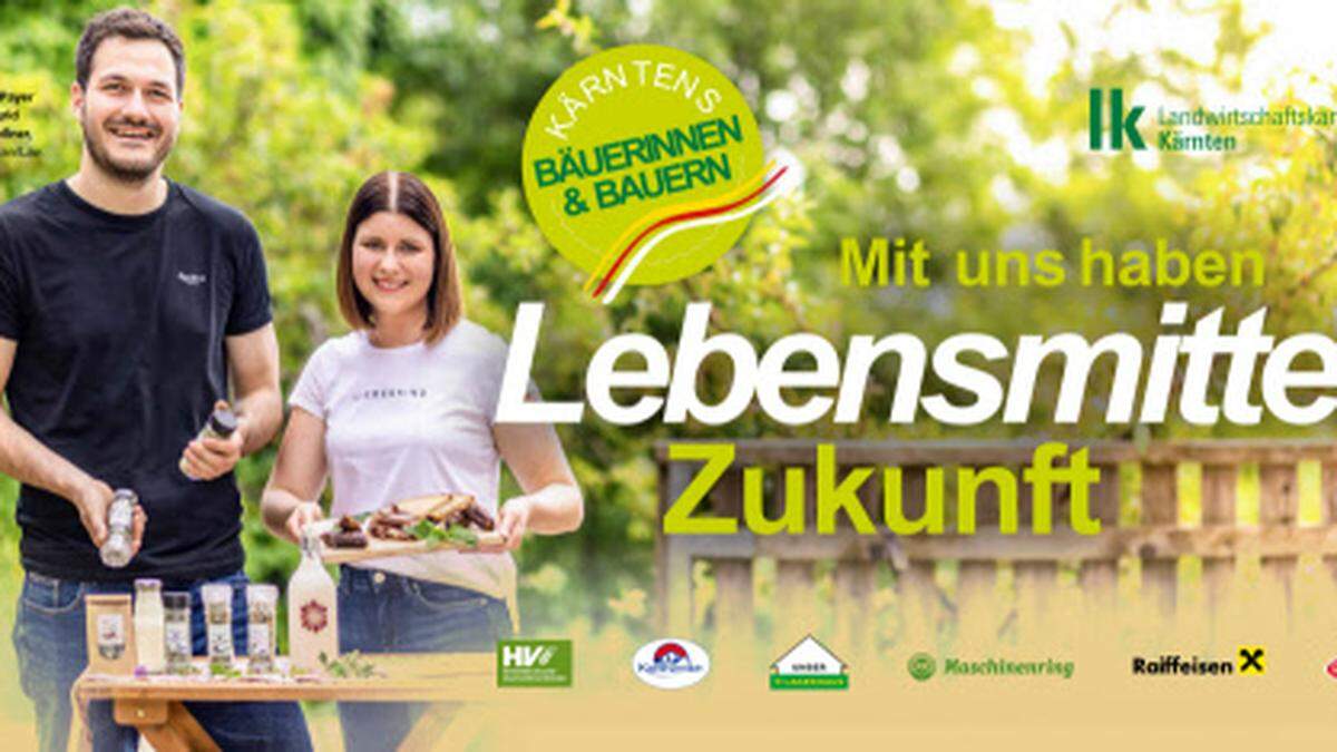Bäuerinnen und Bauern aus Kärnten agieren als Models für die Werbeaktion