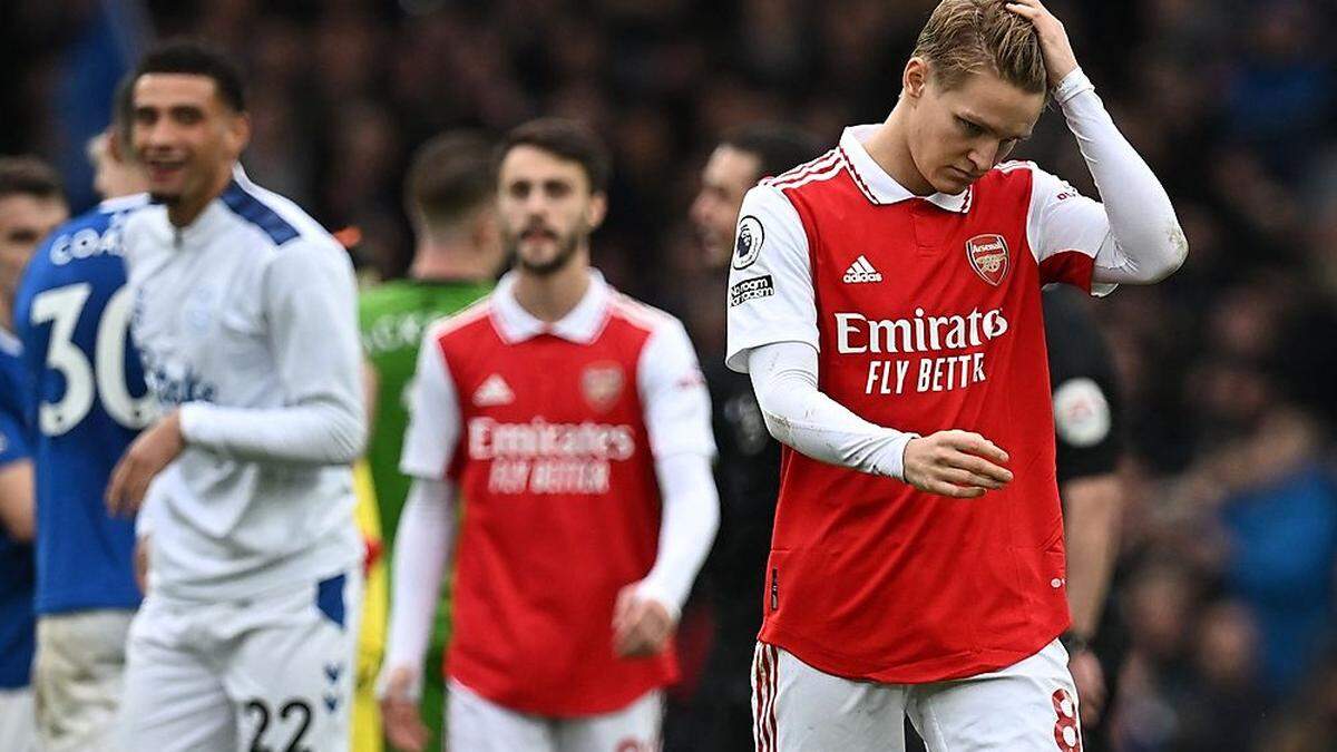 Martin Ödegaard und Arsenal kassierten einen Dämpfer im Meisterkampf