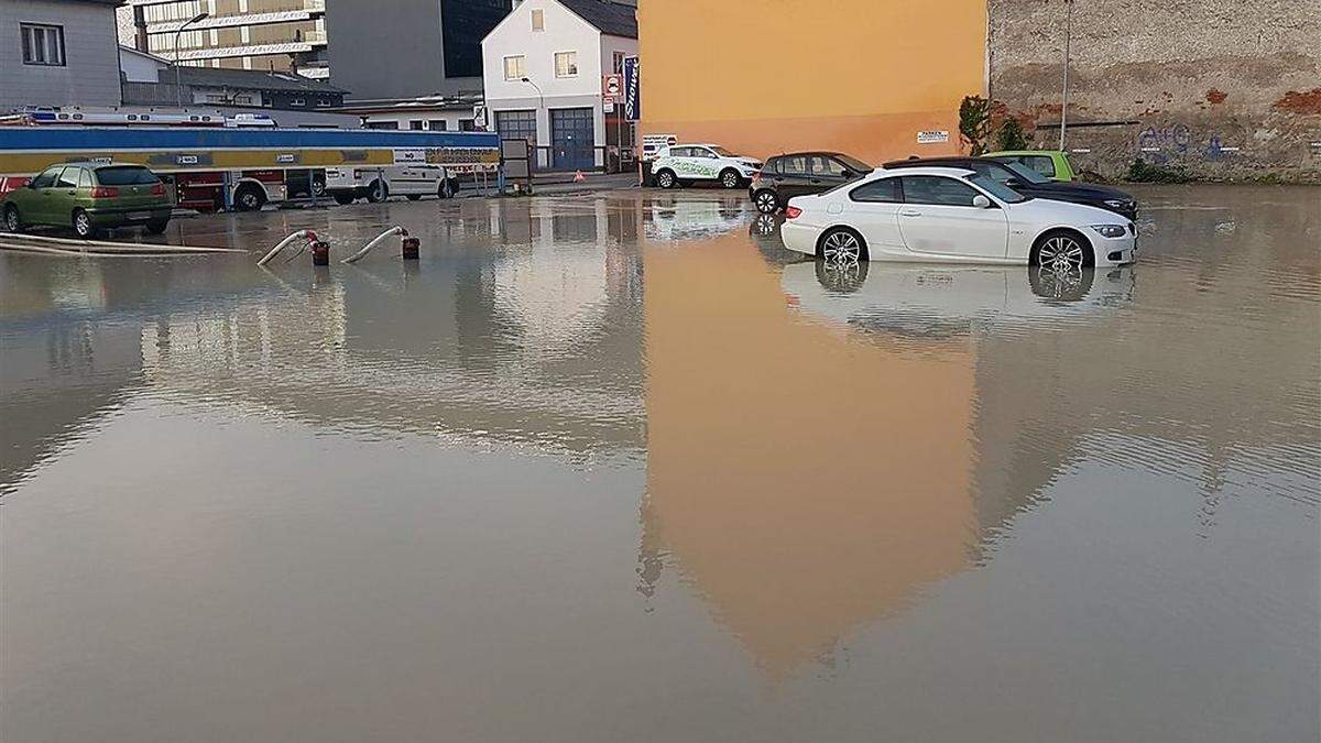 Der Parkplatz in St. Pölten