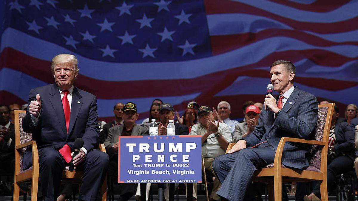 Donald Trump und Michael Flynn im Wahlkampf 2016