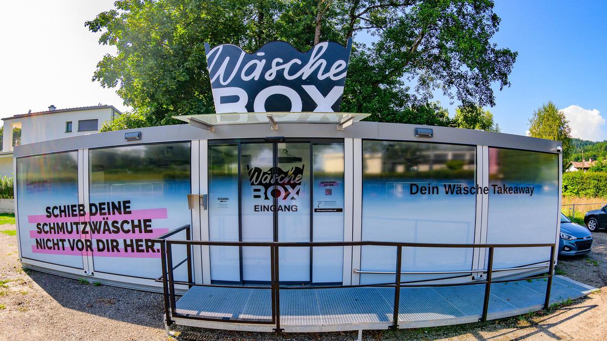 Wäschebox in Pörtschach. „Gutes Einzugsgebiet“