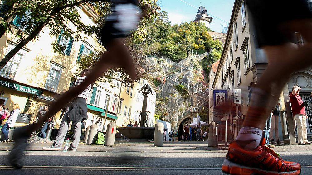 Der Graz-Marathon wurde heuer in Form eines virtuellen Hybrid-Runs ausgetragen
