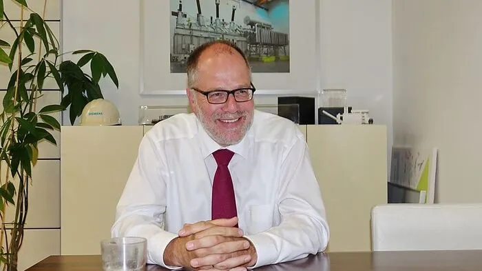 Stefan Pieper beim Sommergespräch in seinem Büro