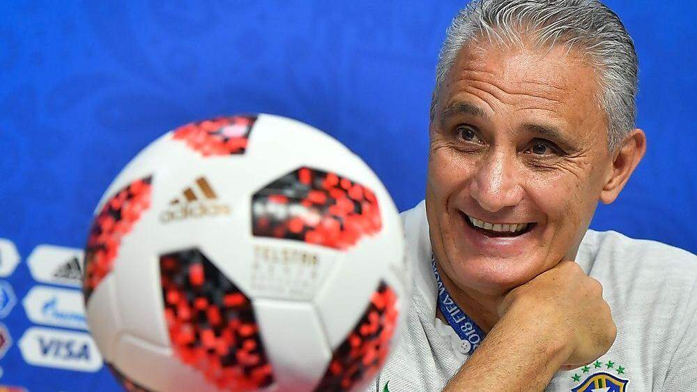 Brasiliens Cheftrainer Tite hat im Moment einiges zum Lachen