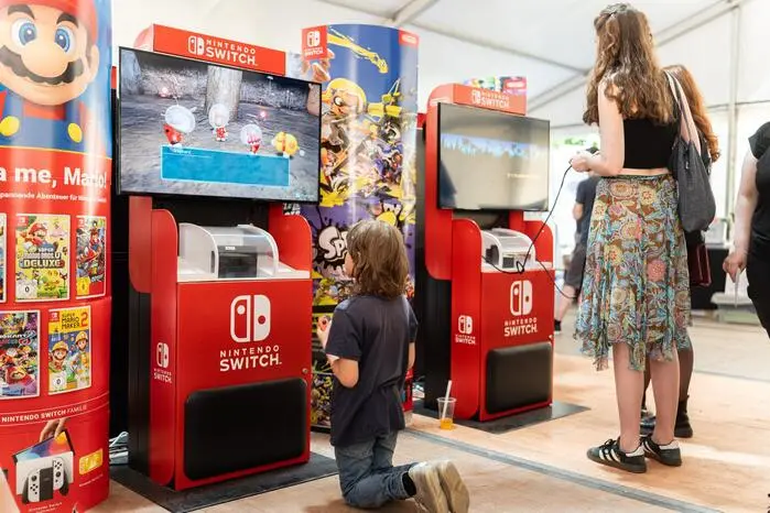 In der Gaming Area konnte man unter anderem Spiele von Nintendo anspielen. 