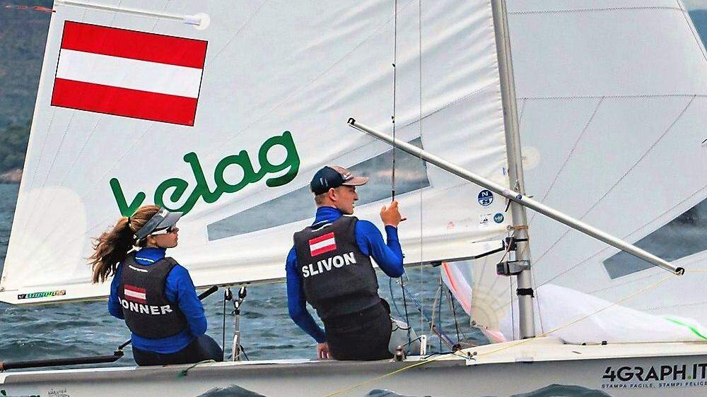 Rosa Donner/Sebastian Silvon segelten bei der U21-EM zur Bronzemedaille
