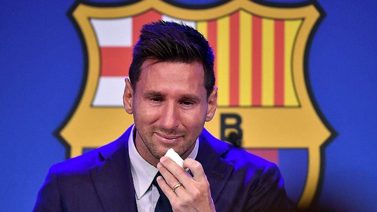 Ein sichtlich gerühter Lionel Messi