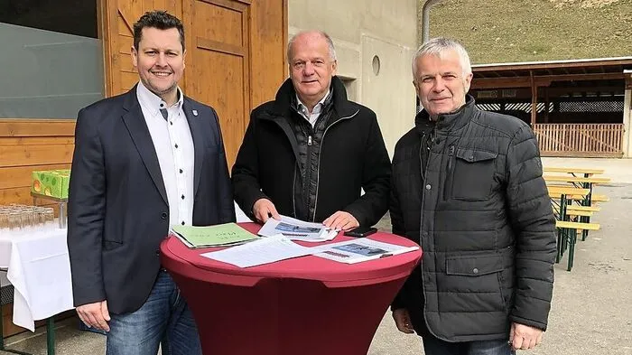 Seppi Adam, Erwin Fuchs und Andreas Handlos präsentierten ihre Pläne für den Raum Hafendorf