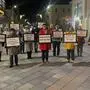 Die Mahnwache der SPÖ-Frauen in der Innenstadt von Leoben