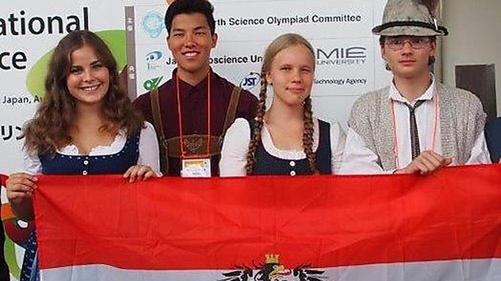 Team Austria aus Kärnten: Hanna Steindorfer, Tobias Gaggl, Elisabeth Klaus und Michael Haberl (von links)