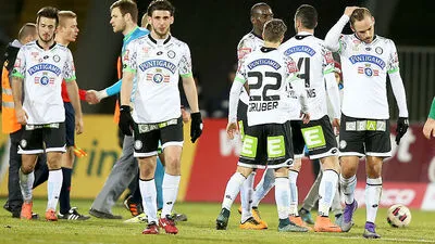 Die Sturm-Kicker zeigten sich nach der Niederlage in Mattersburg enttäuscht