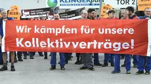 Warnstreik von Arbeitnehmern im Jahr 2021