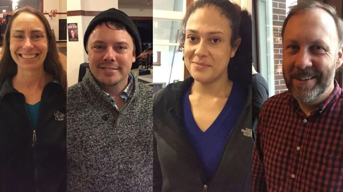 Valerie, Ryan, Rachel und Andrew (v. l.) haben jeweils unterschiedliche Schreckensvisionen von einer Präsidentschaft Donald Trumps