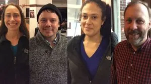 Valerie, Ryan, Rachel und Andrew (v. l.) haben jeweils unterschiedliche Schreckensvisionen von einer Präsidentschaft Donald Trumps