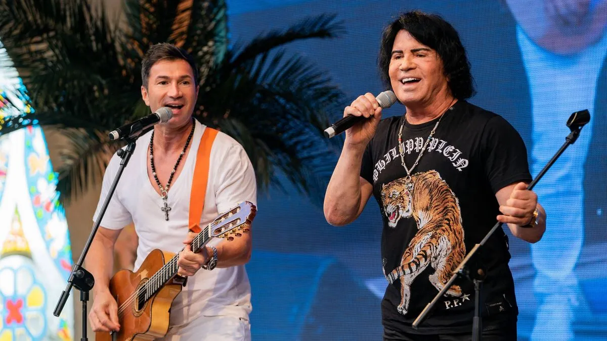 Lucas und Costa Cordalis bei einem ihrer letzten gemeinsamen Auftritte auf Mallorca