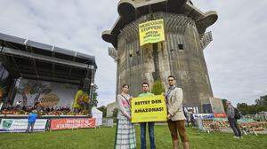 Greenpeace nützt ein Erntedankfest, um in Österreich gegen den Mercosur-Pakt zu protestieren