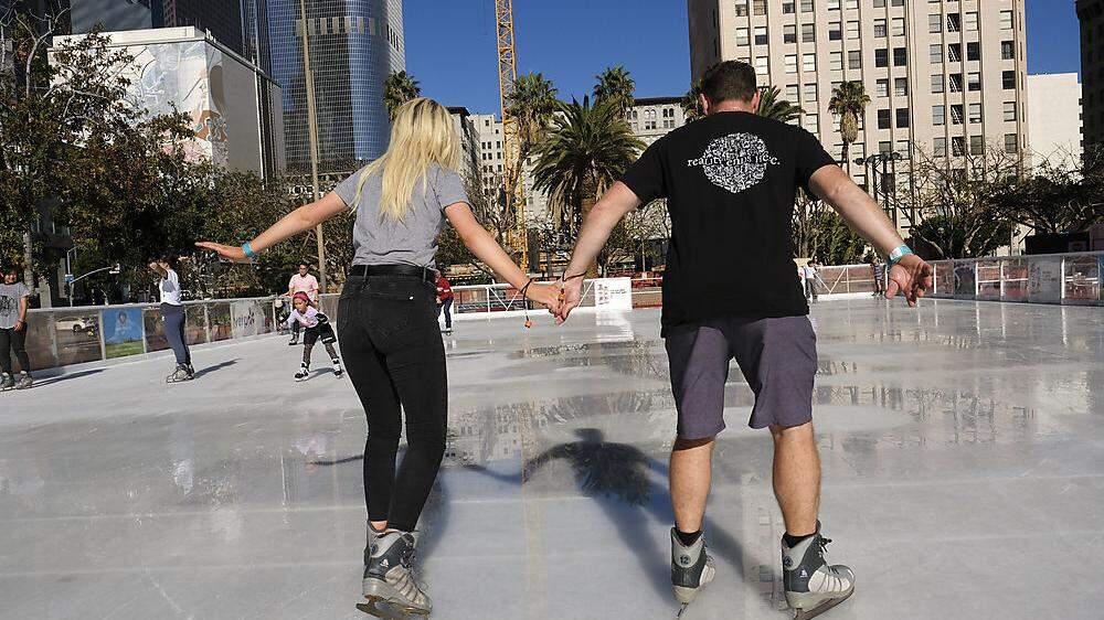 Eislaufen in downtown Los Angeles