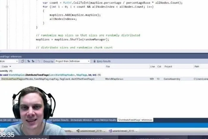 Und so sieht sein Livestream auf Twitch aus.