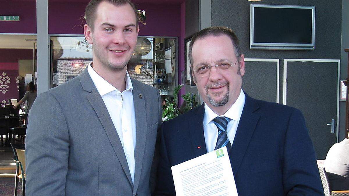 Reinhard Lerchbammer (r.), Gerd Hornbacher und ihr Konzept 