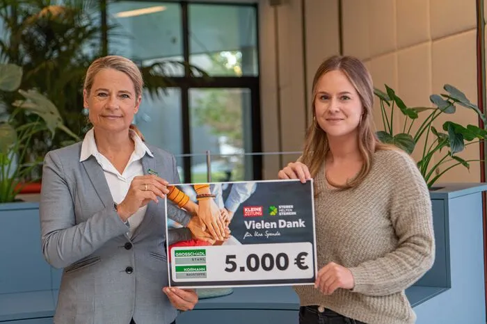 „Als steirisches Familienunternehmen ist es uns wichtig, Menschen in Not in unserem Bundesland zu unterstützen und unsere soziale Verantwortung wahrzunehmen“, sagt Claudia Kronheim von Grosschädl Stahl. Für „Steirer helfen Steirern“ spendet das Unternehmen 5000 Euro.