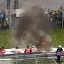 Nach dem Crash brannte es am Ring