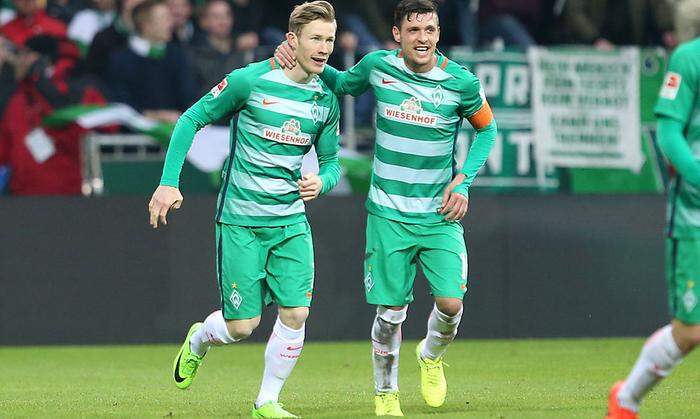 Zlatko Junuzovic (rechts) machte gegen Leipzig eine gute Figur