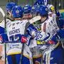 INNSBRUCK,AUSTRIA,09.FEB.22 - ICE HOCKEY - ICE Hockey League, HC Innsbruck vs Villacher SV. Image shows the rejoicing of Villacher SV.
Photo: GEPA pictures/ Daniel Schoenherr