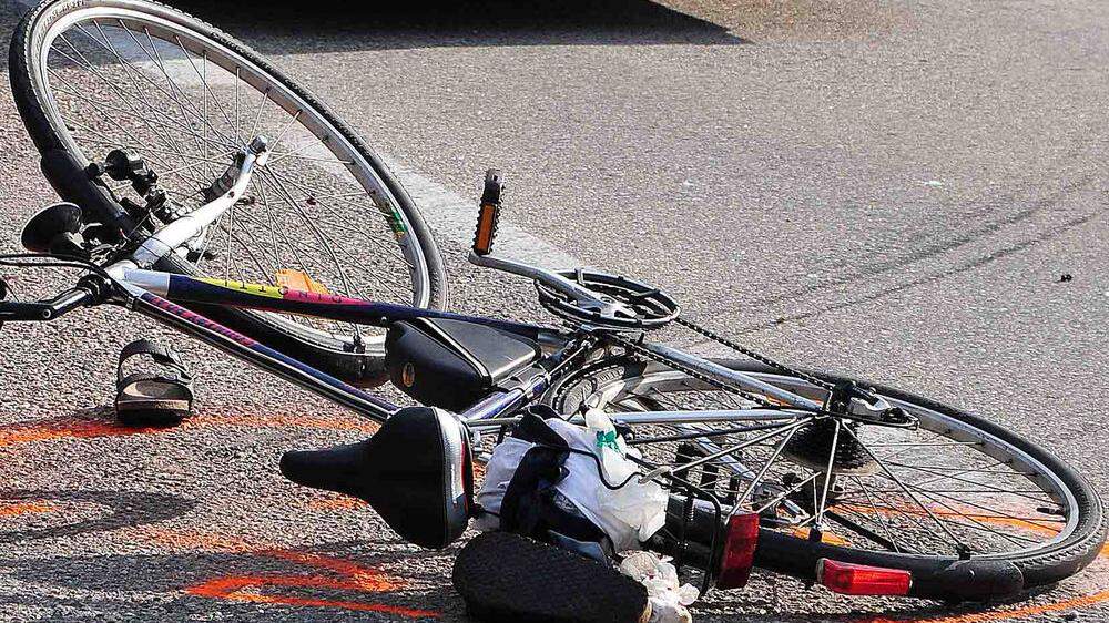 Unfall mit einem Fahrrad (Sujetbild)