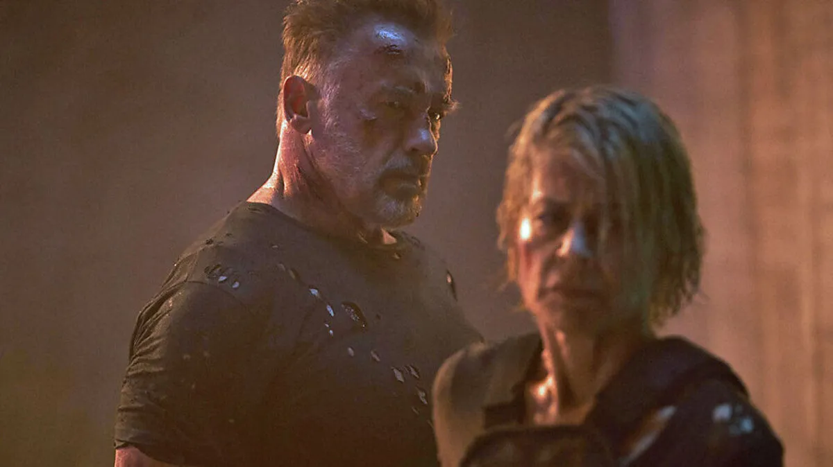 Arnold Schwarzenegger und Linda Hamilton in "Terminator: Dark Fate"