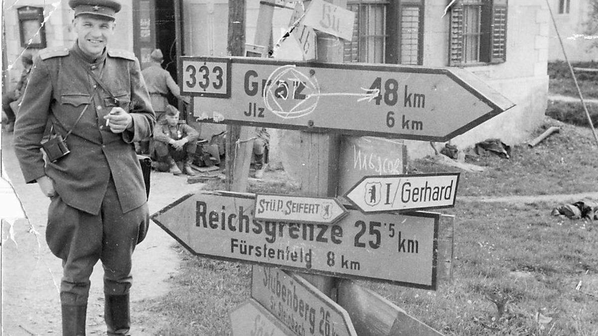 Ein russischer Soldat im Jahr 1945 in der Oststeiermark