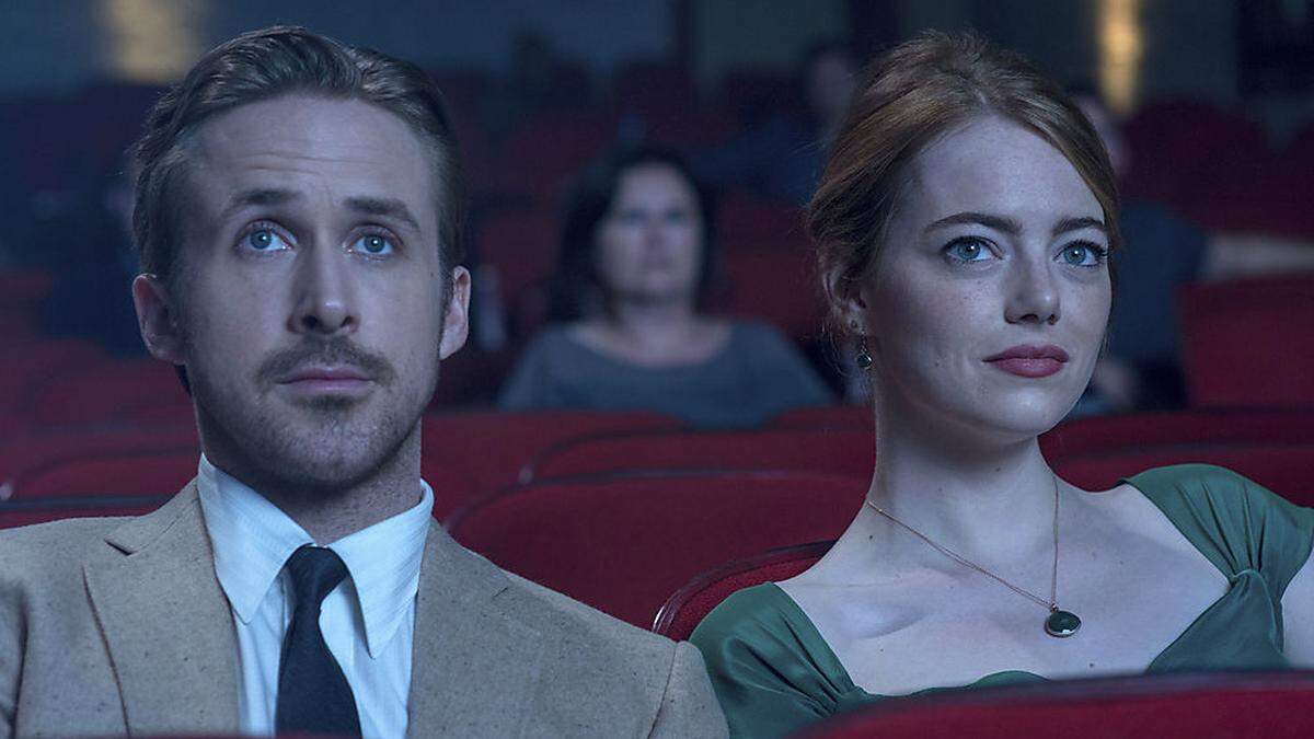 Emma Stone mit Ryan Gosling im Film &quot;La La Land&quot;.