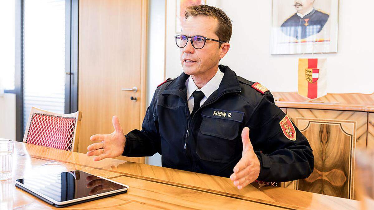 Landesfeuerwehrkommandant Rudolf Robin