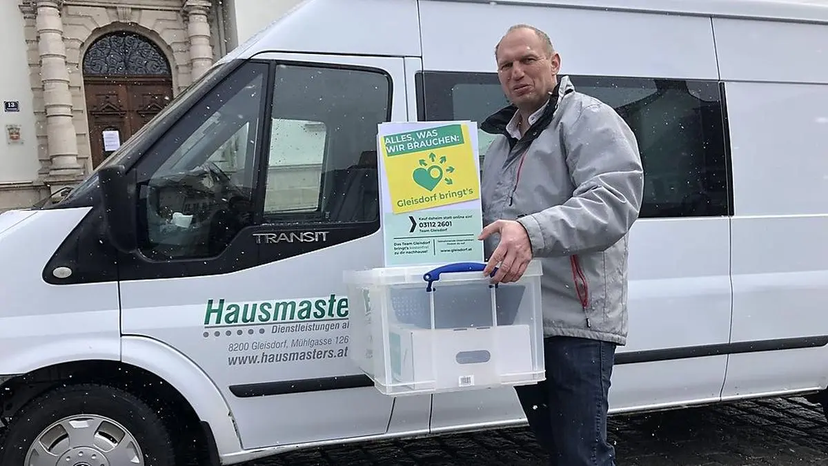 Die Hausmasters und der Gleisdorfer Lieferservice bringen alle Produkte bequem nach Hause
