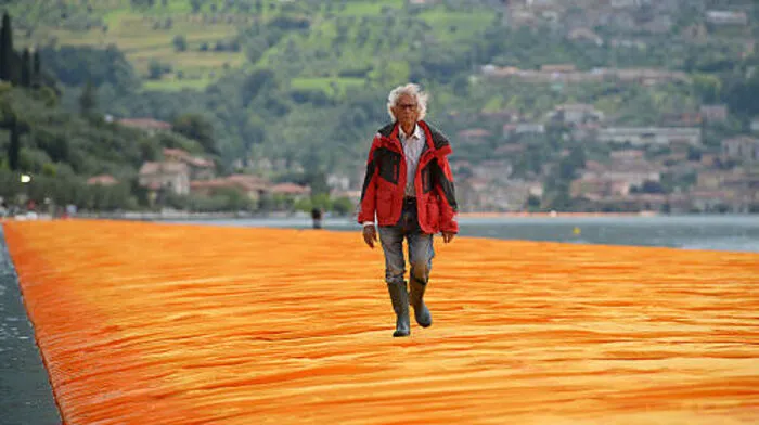 Künstler Christo auf seinen Floating Piers